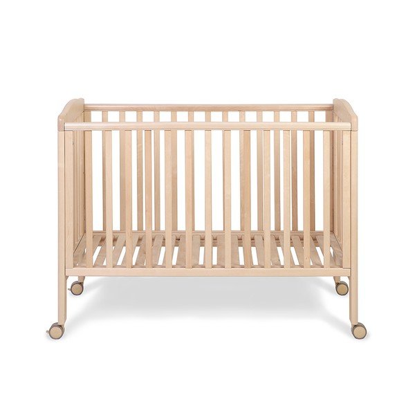 Дървено детско легло на колела с регулируема страна Qu, 60 x 120 cm - YappyKids-image-2