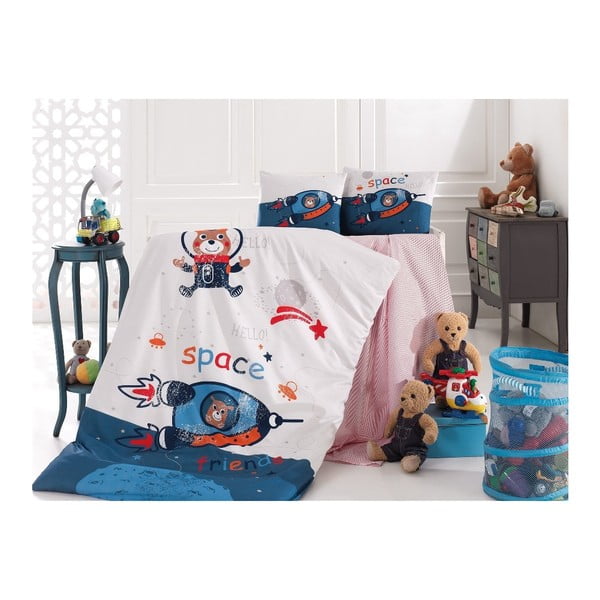 Комплект памучно спално бельо за деца Into Space, 100 x 150 cm - Mijolnir
