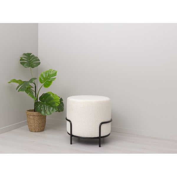 Табуретка от бял плат букле Carl - Tenzo-image-4