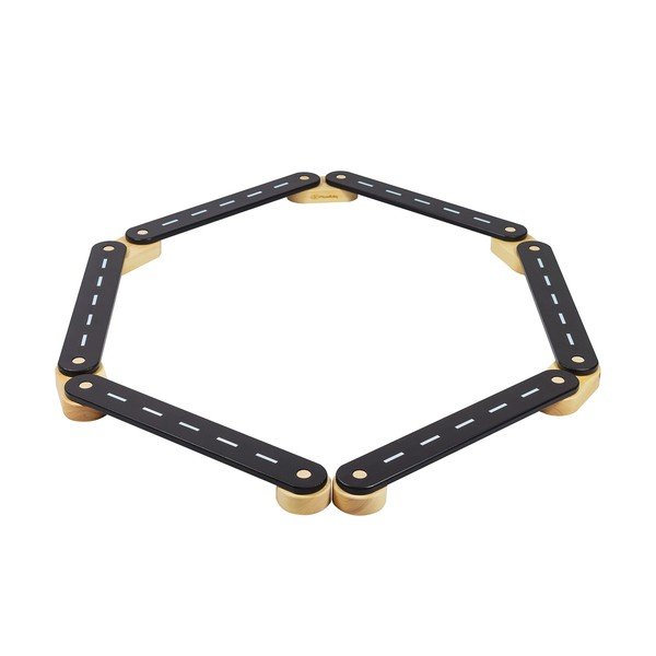 Черна сензорна пътека от масивен бор 10x408x5 cm Montessori – Meowbaby