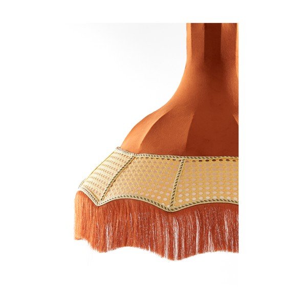 Оранжево висящо осветително тяло с текстилен абажур ø 50 cm Mizia – Light & Living-image-4