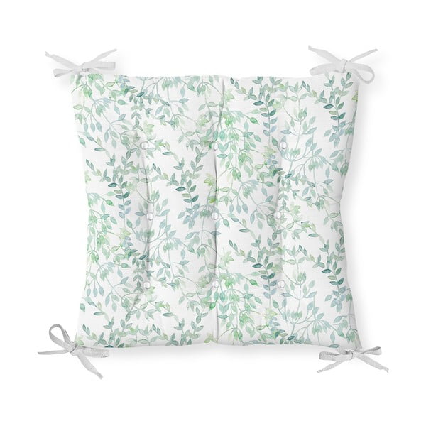 Възглавница за сядане от памучна смес Delicate Greens, 40 x 40 cm - Minimalist Cushion Covers