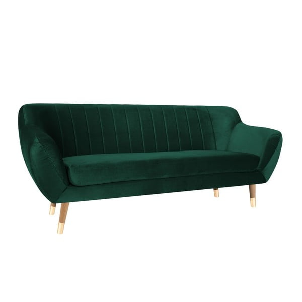 Диван от тъмнозелено кадифе , 188 cm Benito - Mazzini Sofas-image-2