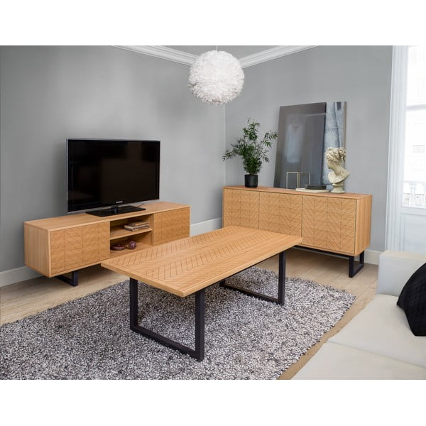 Комод с чекмеджета от дъб Camden Herringbone, 175 x 75 cm Mora - Woodman-image-4