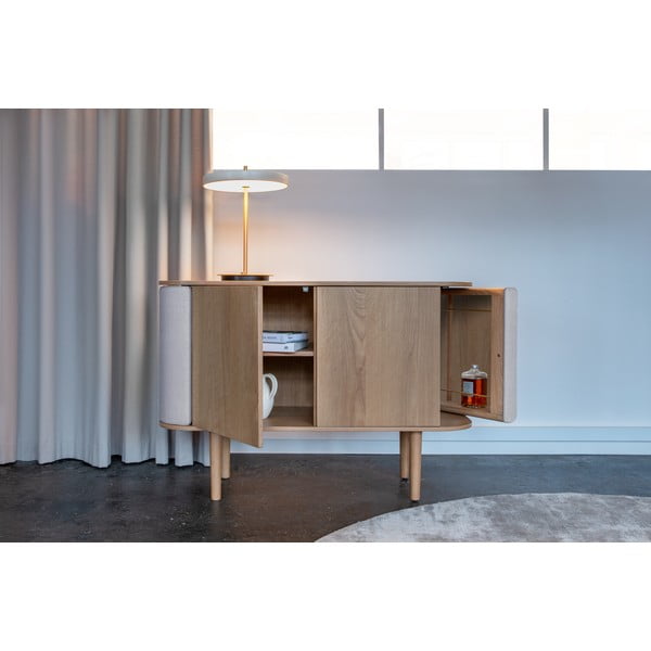 Нисък скрин в черно-кафяво от дъб 109x75 cm Treasures - UMAGE-image-1