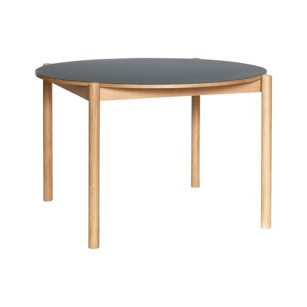 Кръгла трапезна маса от масивен дъб ø 115 cm Oblique – Hübsch