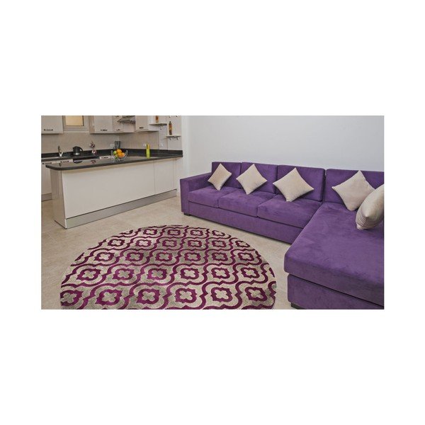 Fialový koberec Webtappeti Evergreen, 92 x 152 cm-image-1