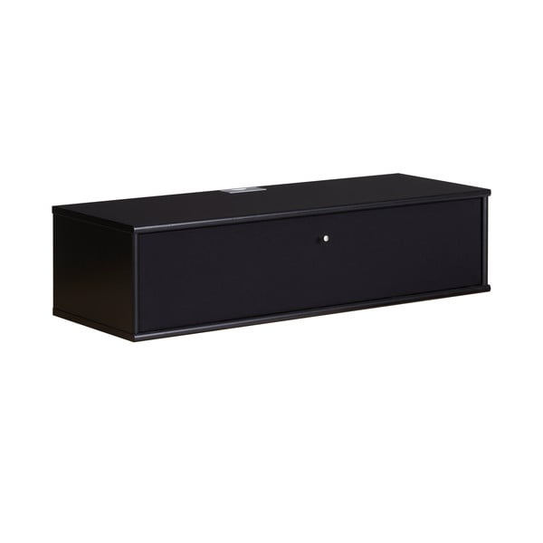 Черна маса за телевизор от декор от ясен 89x22 cm Mistral – Hammel Furniture-image-3