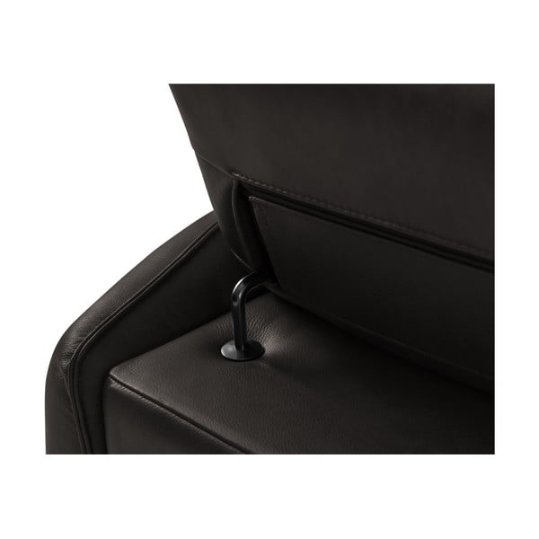 Черен кожен диван 103 см Hubble - Windsor & Co Sofas-image-1