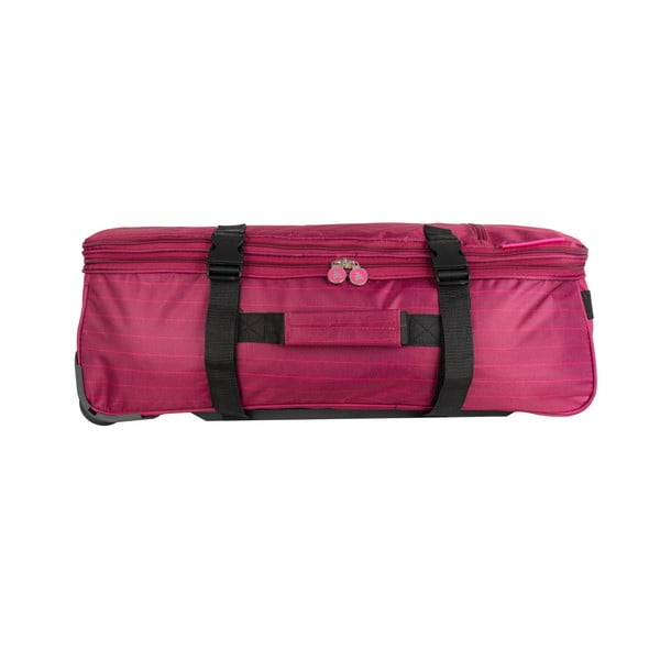 Розова пътна чанта на колелца Lulucastagnette Rallas, 91 л - LULUCASTAGNETTE