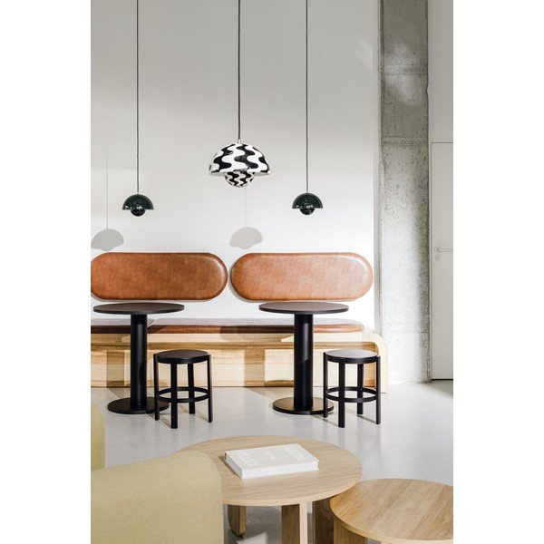 Кръгла трапезна маса с дъбов плот ø 65 cm Sool – noo.ma-image-1