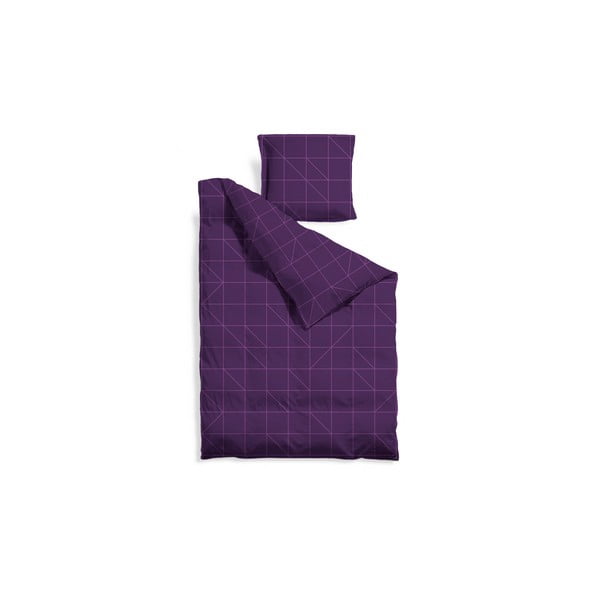 Разширено спално бельо Purple Geometric, 140x220 cm - Zone