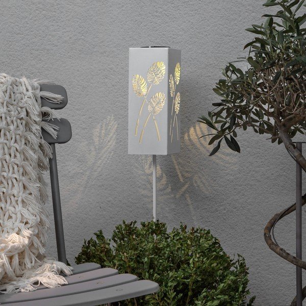 Бяла метална слънчева LED светлина декорация Albaleaf - Star Trading-image-1