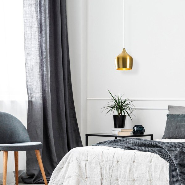 Висящо осветително тяло в златисто с метален абажур ø 22 cm Dodo – Opviq lights-image-1