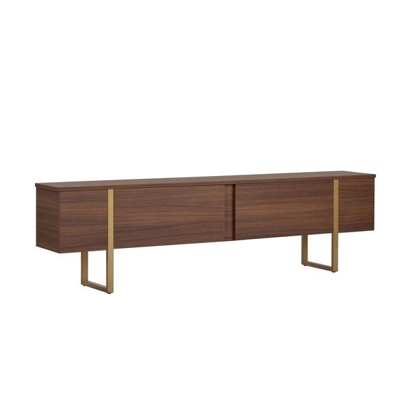 Маса за телевизор от декор от орех в тъмно естествен цвят 180x50x30 cm Onera – Kalune Design