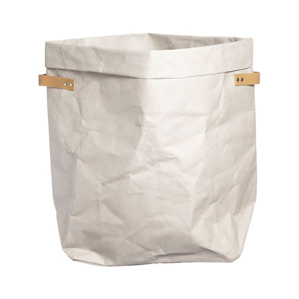 Бяла кошница за съхранение, изработена от миеща се хартия за съхранение, ⌀ 42 cm - Furniteam