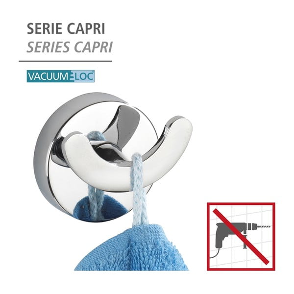 Самозадържаща се кука Vacuum-Loc Duo, товароносимост до 33 кг Capri - Wenko-image-3