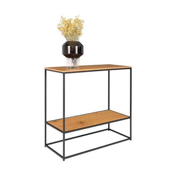 Конзолна маса с плот в дъбов декор в естествен цвят 80x36 cm Vita - House Nordic-image-2