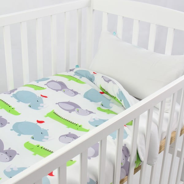 Dětské bavlněné povlečení na peřinu a polštář Mr. Fox Hippo, 100 x 120 cm-image-1