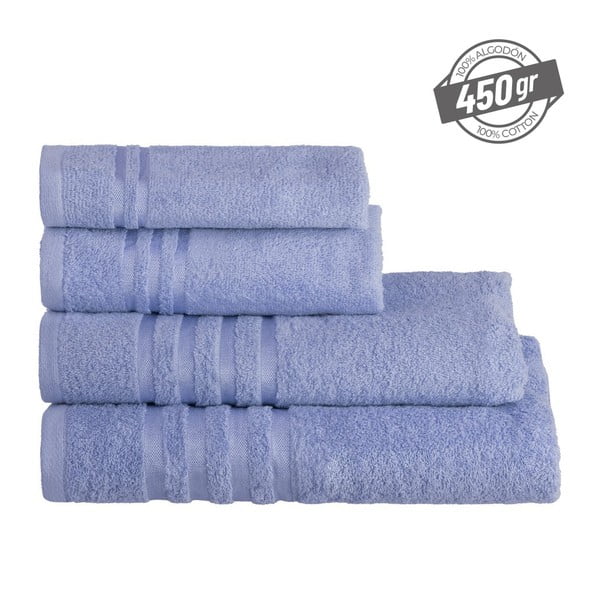 Синя памучна хавлиена кърпа от тери 70x140 cm Simple – Casa Selección-image-4