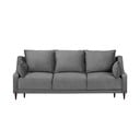  Разтегателен диван от сиво кадифе с място за съхранение , 215 см Freesia - Mazzini Sofas