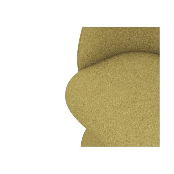 Жълт тапициран трапезен стол Maia – Makamii-image-4