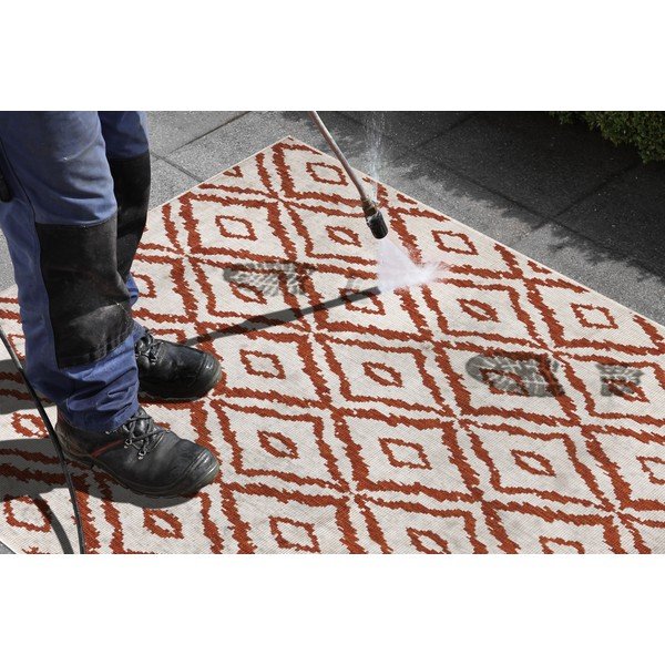 Червено-бял килим на открито , 80 x 150 cm Rio - NORTHRUGS-image-1