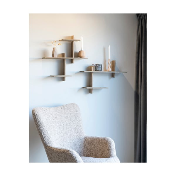 Двуетажен рафт от борова дървесина в естествен цвят Ovada - House Nordic-image-1