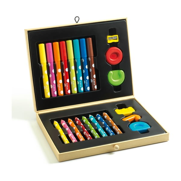 Кутия за рисуване с пастели и маркери - Djeco