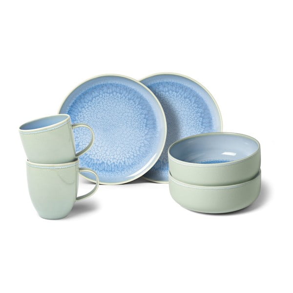 Комплект порцеланови чинии от 6 части в тюркоазен цвят Villeroy & Boch Like Crafted - like | Villeroy & Boch