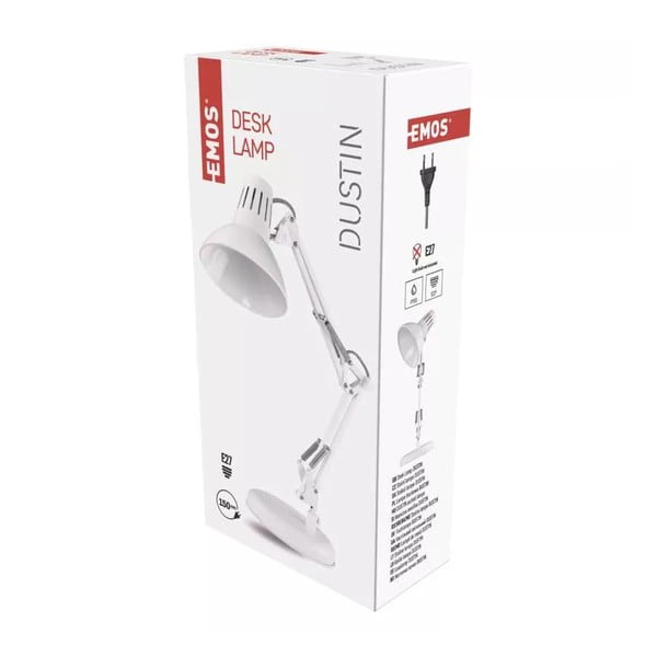 Бяла настолна лампа (височина 46 cm) Dustin - EMOS-image-1