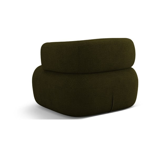 Зелено кресло от букле Jenny – Micadoni Home-image-3