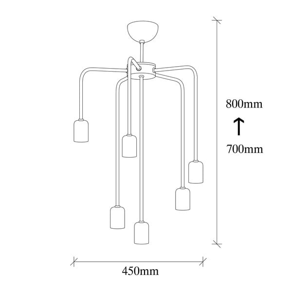 Черно метално висящо осветително тяло Opviq lights Linos - Opviq lights-image-3