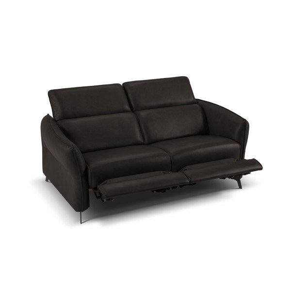Черен кожен диван 103 см Hubble - Windsor & Co Sofas-image-4