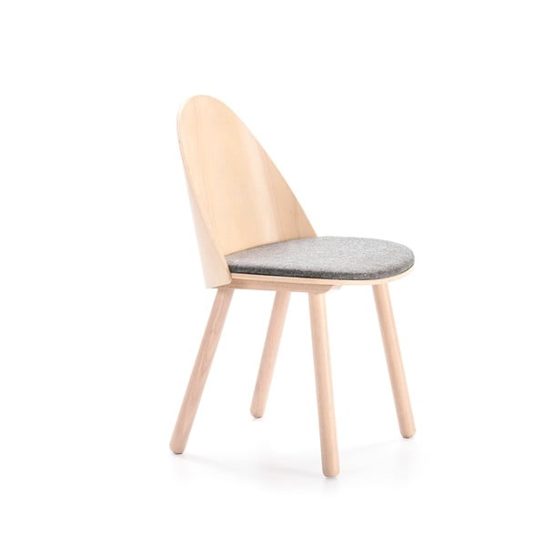 Стол от ясен със сива седалка Uma - Teulat