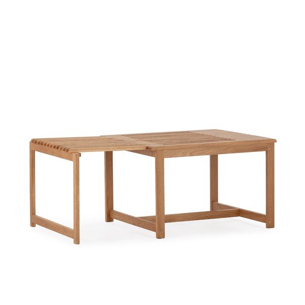 Масичка за кафе от масивен дъб в естествен цвят 60x70 cm Unai – MOME