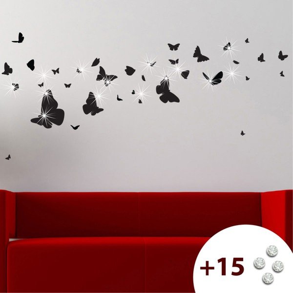 Set samolepky a 15 Swarovski krystalů Ambiance Butterflies-image-4