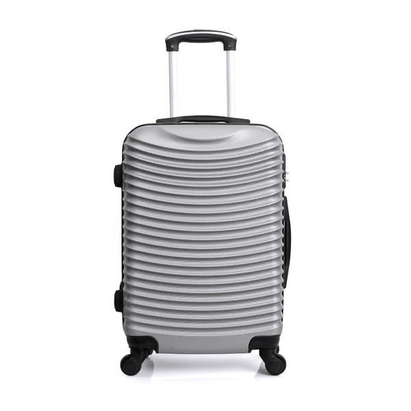 Cestovní kufr ve stříbrné barvě na kolečkách Hero Etna, 96 l