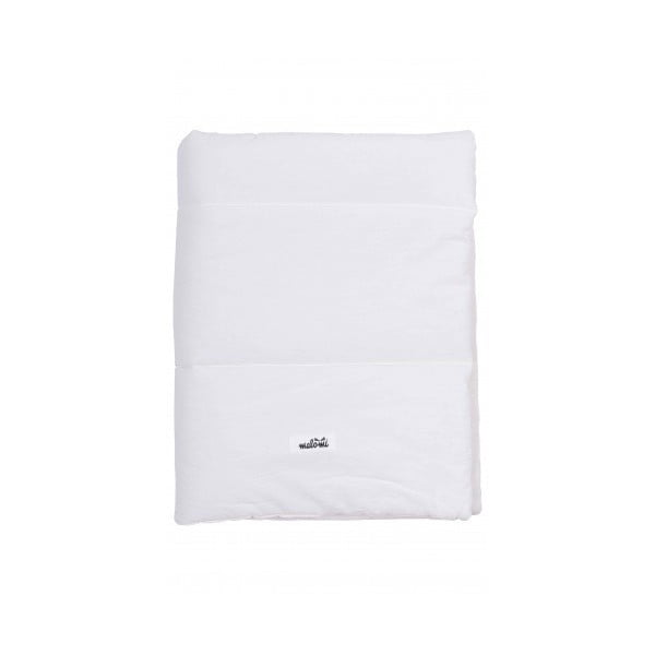 Бяло памучно бебешко одеяло 100x135 cm - Malomi Kids