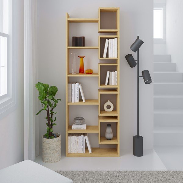 Етажерка за книги от дъб 60x168,5 cm Eladi - Marckeric-image-3