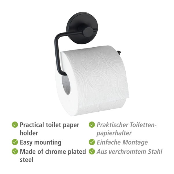 Черен държач за тоалетна хартия Vacuum-Loc® Milazzo - Wenko-image-4