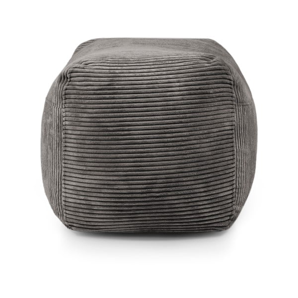 Тъмнокафяв пуф от рипсено кадифе Plus 70 Lounge – SLOWDOWN-image-3