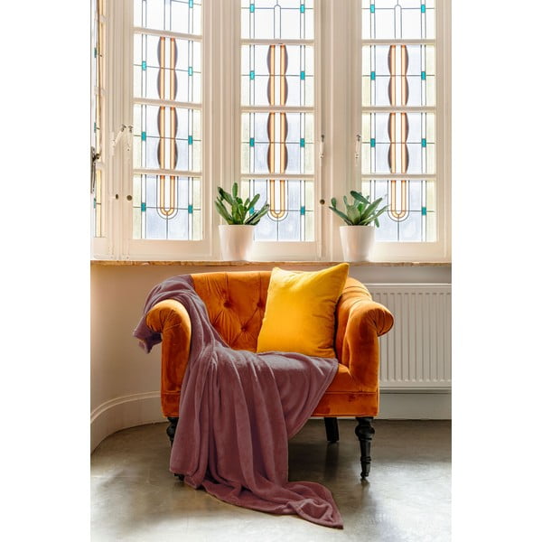 Покривка за двойно легло от микроплюш в цвят бордо 220x240 cm Cosy - Tiseco Home Studio-image-1