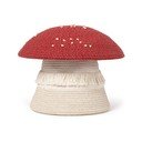 Текстилна детска кошница за играчки в червен и кремав цвят ø 38x33 cm Big Mushroom – Lorena Canals