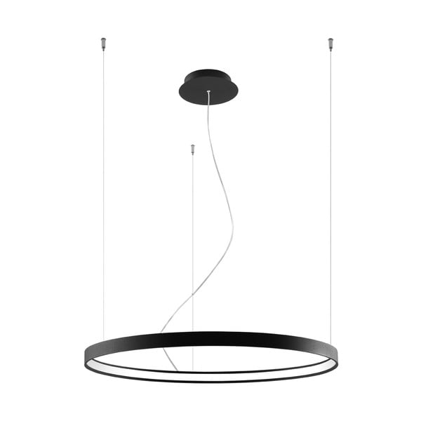 Черно висящо осветително тяло , ø 80 cm Ganica - Nice Lamps