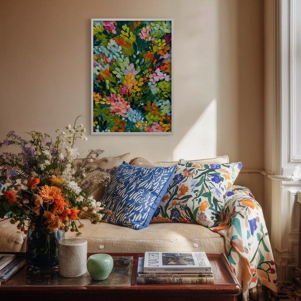 Печатна картина с включена рамка 50x70 cm Vivid Meadow – Styler-image-1