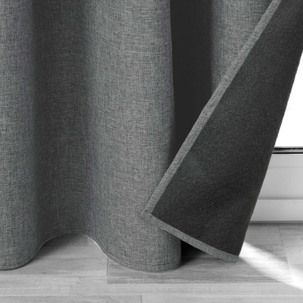 Антрацитна звукоизолираща завеса 140x260 cm Jupiter – douceur d'intérieur-image-3