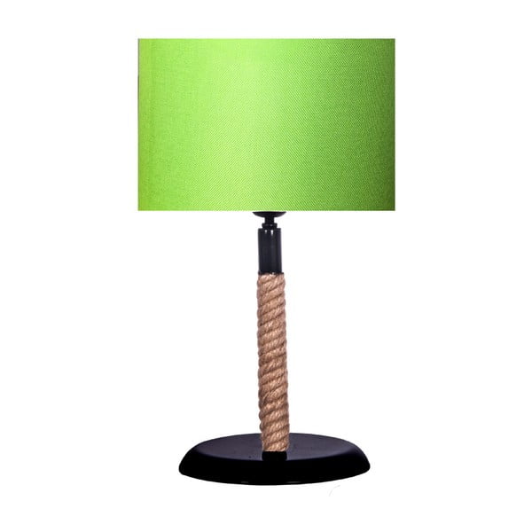 Настолна лампа с неоново зелен абажур лампа Rope - Kate Louise