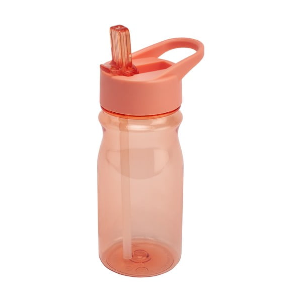Оранжева бутилка с капак и сламка Бутилка Coral, 500 ml - Addis