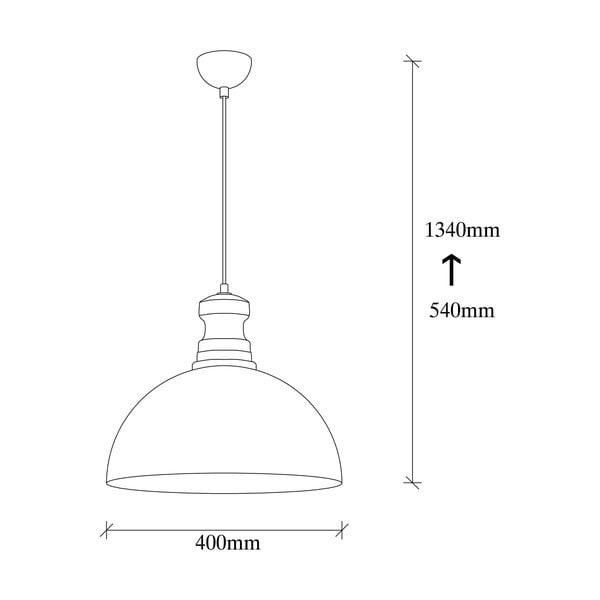 Висящо осветително тяло  в златист цвят с метален абажур ø 40 cm Vamp – Opviq lights-image-4